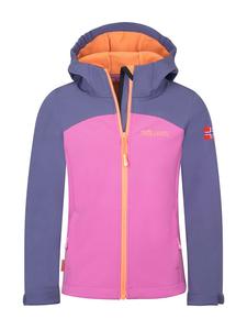 Куртка софтшелл Кристиансанн розового/фиолетового цвета Trollkids