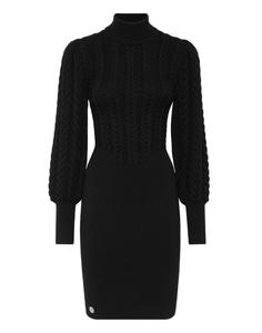 Шерстяное платье-водолазка LS Philipp Plein, черный