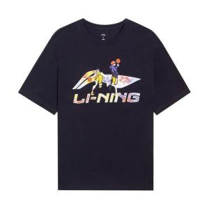 Футболка с рисунком в виде баскетбольных мячей Li-Ning, черный