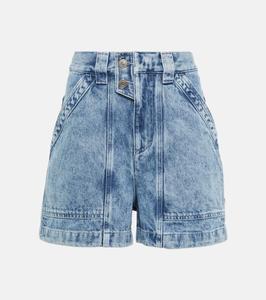 Джинсовые шорты Sintio с высокой талией Marant Etoile, светло-синий