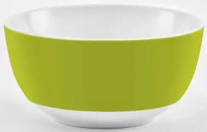Миска для хлопьев van Well "Vario", 6 предметов, фарфор, можно мыть в посудомоечной машине и использовать в микроволновой печи, Ø 14 см, зеленый/белый