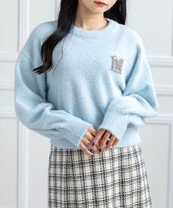 Вязаный топ с бисером [трикотаж для комбинирования]≪Новинка сезона осень-зима≫