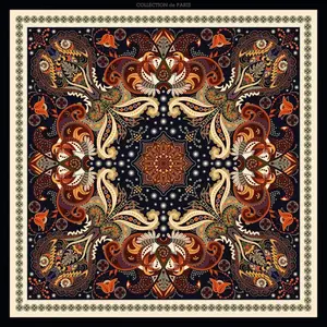 Декоративная подушка Орнамент, наволочка без наполнителя, 1 штука Queence, Bunt + bedruckt