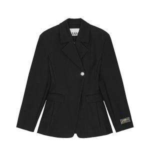 GANNI Жакет с аппликацией, Black