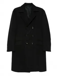 Двубортное пальто Kiton, черный