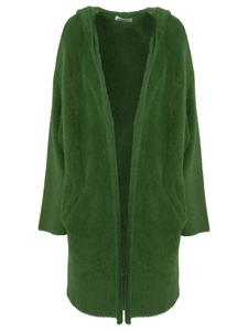 Вязаное пальто Influencer, зеленый