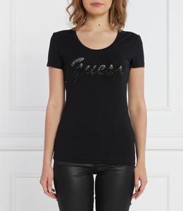 Футболка GUESS SS RN SHINY Regular Fit, черный