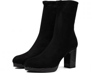 Дональд Плайнер Zari Ботинки женские черные миндальный носок квадратный каблук Donald Pliner
