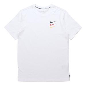 Футболка contrasting colors logo sports round neck short sleeve white Nike, белый