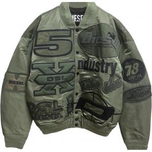 DIESEL Бейсбольная куртка армейского зеленого цвета, Army Green