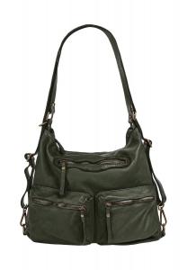 Шопер, натуральная кожа, сделано в Италии Samantha Look, цвет Dunkelgrün