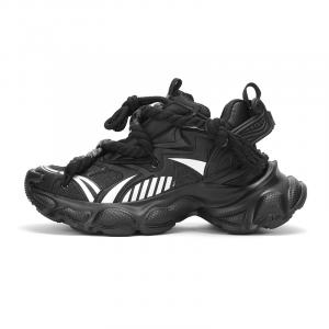 Нескользящие легкие низкие массивные кроссовки, увеличивающие рост, унисекс, черные X·LUN, Black