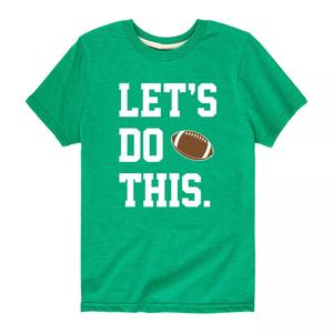 Футболка Lets Do This с рисунком для мальчиков 8–20 лет Licensed Character, зеленый
