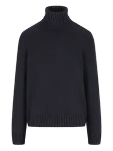 Кашемировый свитер с воротником-стойкой Parksville Loro Piana, синий