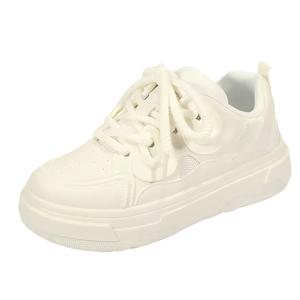 BINGO DUCK Женские белые противоскользящие скейтерские кеды с низким верхом, цвет White