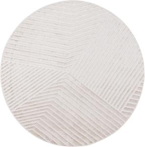 Ковер SAFAVIEH, 201 x 201 см, Maya Collection, круглый, Ivory, без ворса и простой в уходе, идеален для помещений с высокой проходимостью в гостиной, столовой, спальне (MYA114A)