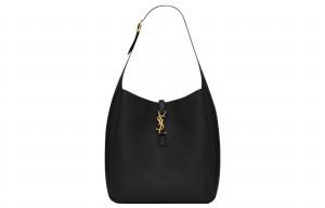 LE5A7 Кожаная сумка-хобо, женская большая черная сумка через плечо SAINT LAURENT
