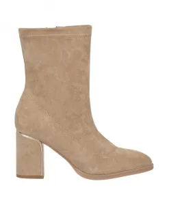 Узкие ботильоны на массивном каблуке Alma En Pena, бежевый