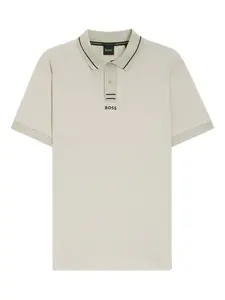 Рубашка поло с логотипом Boss, бежевый