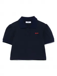 Рубашка поло из ткани пике MSGM Kids, синий