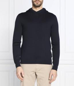 Свитер мужской Emporio Armani с капюшоном шерстяной, синий