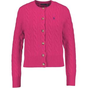 Кардиган с вышитым логотипом Polo Ralph Lauren, фуксия