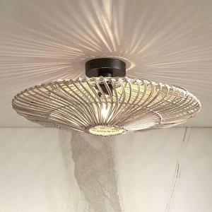 Потолочный светильник GOOD&MOJO Zanzibar, белый - железо - ротанг - 55 x 14 x 55 см