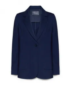 Блейзер из ткани «Милано-риб» Elena Mirã², синий