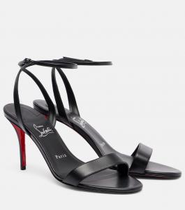 Сандалии Miss Z Sandal 80 из кожи Christian Louboutin, Black/Lin Black