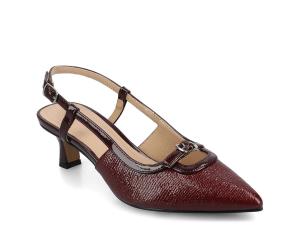 Туфли Journee Padma Pump, Dark Red Snake Print