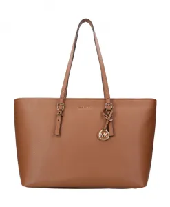 Большая сумка-тоут Quinn из зернистой кожи. Michael Kors, коричневый