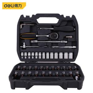 Deli DL1046, размер торцевого ключа, набор ключей с храповым механизмом, 46 шт., набор торцевых головок серии 6,3 мм