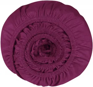 Простыня Schiesser "Flexi из 95 % хлопка и 5 % эластана премиум-качества", подходит для высоких матрасов и кроватей с пружинными матрасами, выполнена в зеленом цвете 150х200 см, 1 шт., цвет Beere