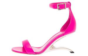 Кожаные сандалии со скульптурным каблуком Alexander Mcqueen