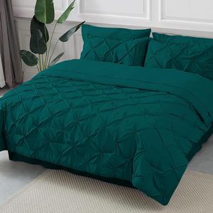 Epic Cotton Комплект постельного белья из хлопка с защипами и стеганой отделкой, цвет teal Teal