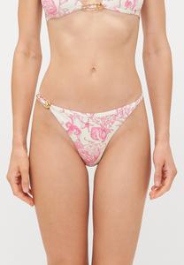 Низ бикини Versace SWIM THONG RENEWSTYLE LIGHT UNDERWATER BAROCCO ALL OVER SAFETY PIN, Eggshell/Dragonfruit/Light Pink
