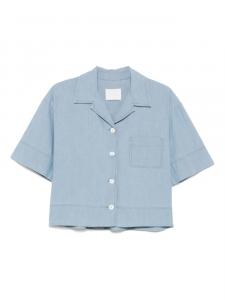 Circolo 1901 рубашка из ткани шамбре, синий