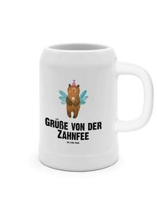 Пивная кружка с изображением зубной феи и надписью на белом фоне Mr. & Mrs. Panda