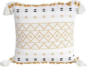 Generic Декоративная подушка квадратная скандинавская геометрическая с кисточками