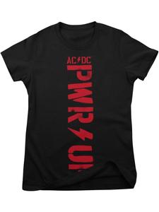 Футболка Pwr Up Vertical Logo Girly Tee черного цвета AC/DC