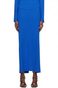 Ssense рабочая капсула – синяя базовая макси-юбка Paris Georgia, синий