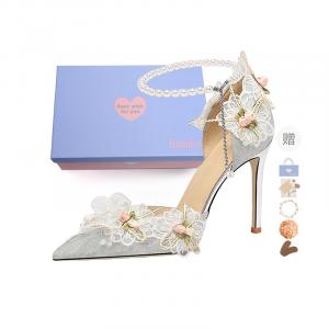 Xingdiman Женские туфли на высоком каблуке серебристые с высотой каблука 6 см в подарочной упаковке с подарком, цвет Silver 6cm[Gift Box Set](Gift Included)