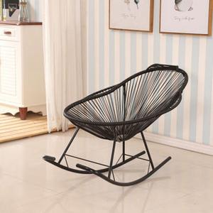 Yu Senyi Кресло-качалка из ротанга, вращающееся, черное