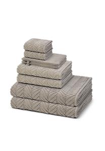 Набор полотенец Ross Sensual Skin Zopf с узором, 8 штук, коричневый