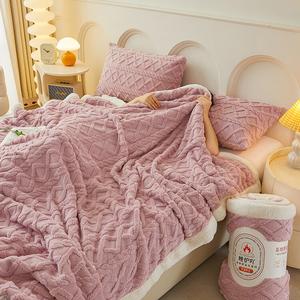 Disney Одеяло двойное 200х230 см, молочный бархат, двухслойное утепленное, цвет Tafu-Ya Purple