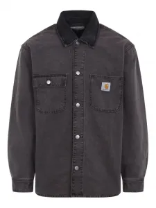 Куртка с вельветовым воротником и карманами Carhartt Wip, черный