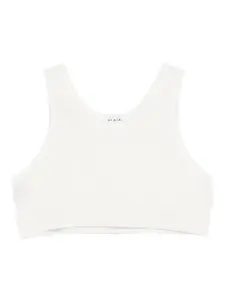 Укороченный топ без рукавов Alaïa, белый