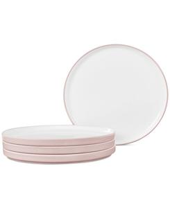Набор из 4 обеденных тарелок Colortex Stone Stax Noritake, цвет blush