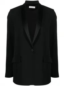 Однобортный блейзер с лацканами-шалькой Antonelli, черный
