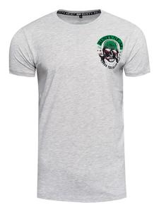 Футболка байкера с круглым вырезом серого цвета Rusty Neal